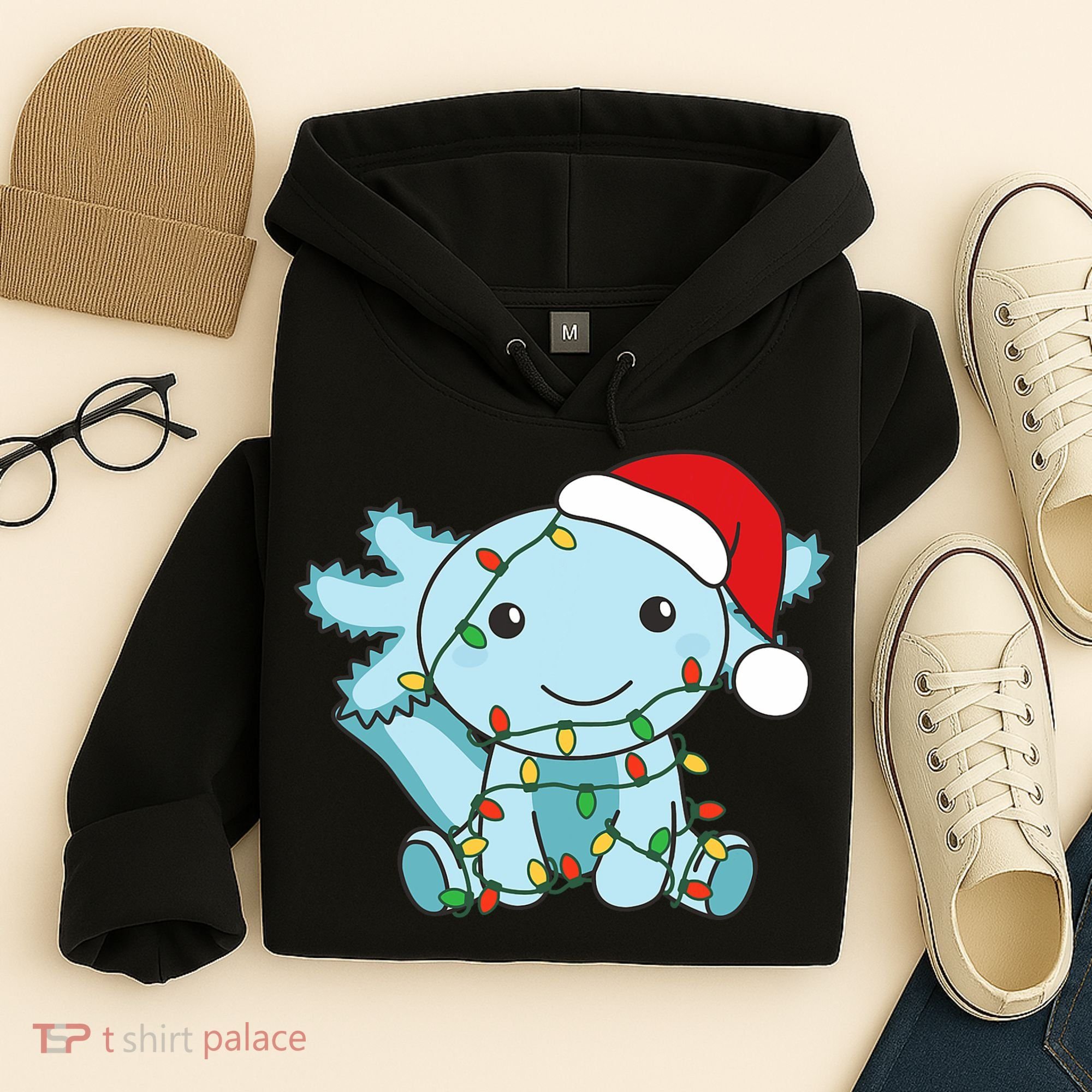 Axolotl Merry Christmas Winter Axolotls Christmas Hoodie