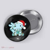 Axolotl Merry Christmas Winter Axolotls Christmas Button thumb 0