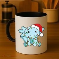 Axolotl Merry Christmas Winter Axolotls Christmas Coffee Mug thumb 4