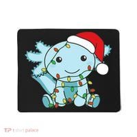 Axolotl Merry Christmas Winter Axolotls Christmas Mousepad thumb 0