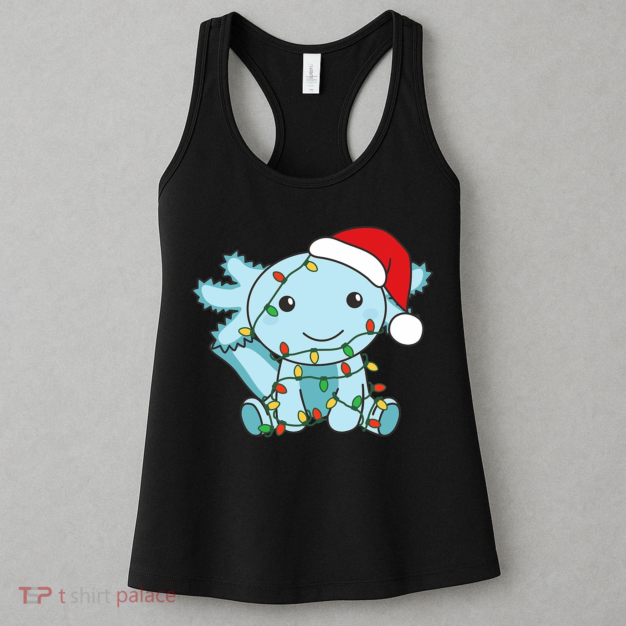 Axolotl Merry Christmas Winter Axolotls Christmas Women's Tank Top