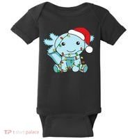 Axolotl Merry Christmas Winter Axolotls Christmas Baby Bodysuit thumb 0