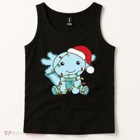 Axolotl Merry Christmas Winter Axolotls Christmas Tank Top thumb 2