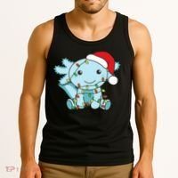 Axolotl Merry Christmas Winter Axolotls Christmas Tank Top thumb 3