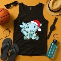 Axolotl Merry Christmas Winter Axolotls Christmas Tank Top thumb 4