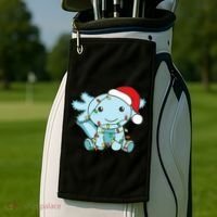 Axolotl Merry Christmas Winter Axolotls Christmas Golf Towel thumb 2
