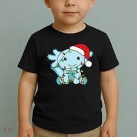 Axolotl Merry Christmas Winter Axolotls Christmas Toddler T-Shirt thumb 2