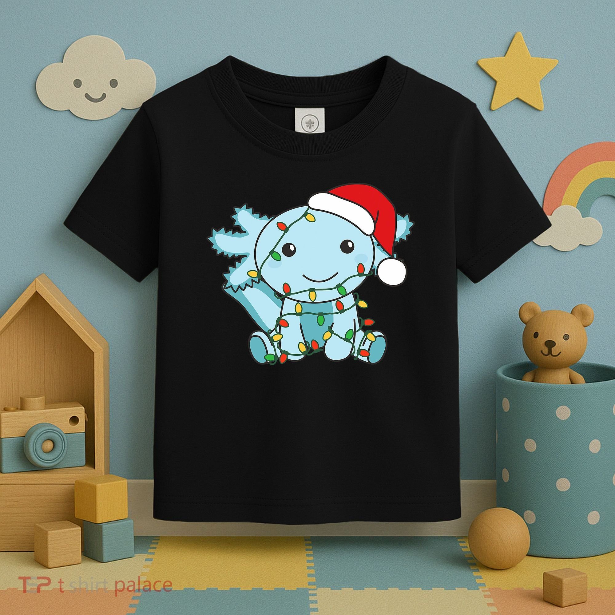 Axolotl Merry Christmas Winter Axolotls Christmas Toddler T-Shirt