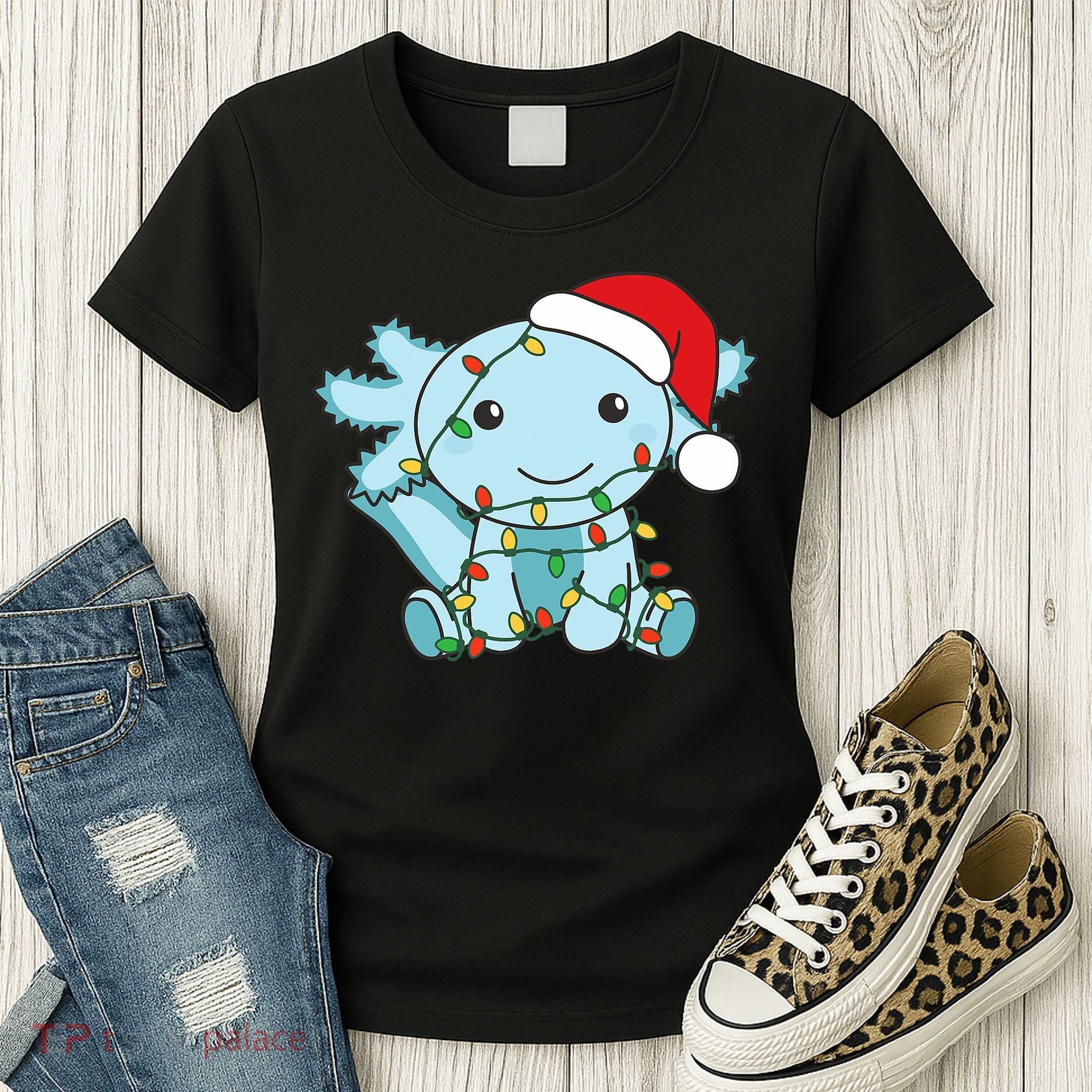 Axolotl Merry Christmas Winter Axolotls Christmas Women's T-Shirt