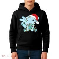 Axolotl Merry Christmas Winter Axolotls Christmas Kids Hoodie thumb 4