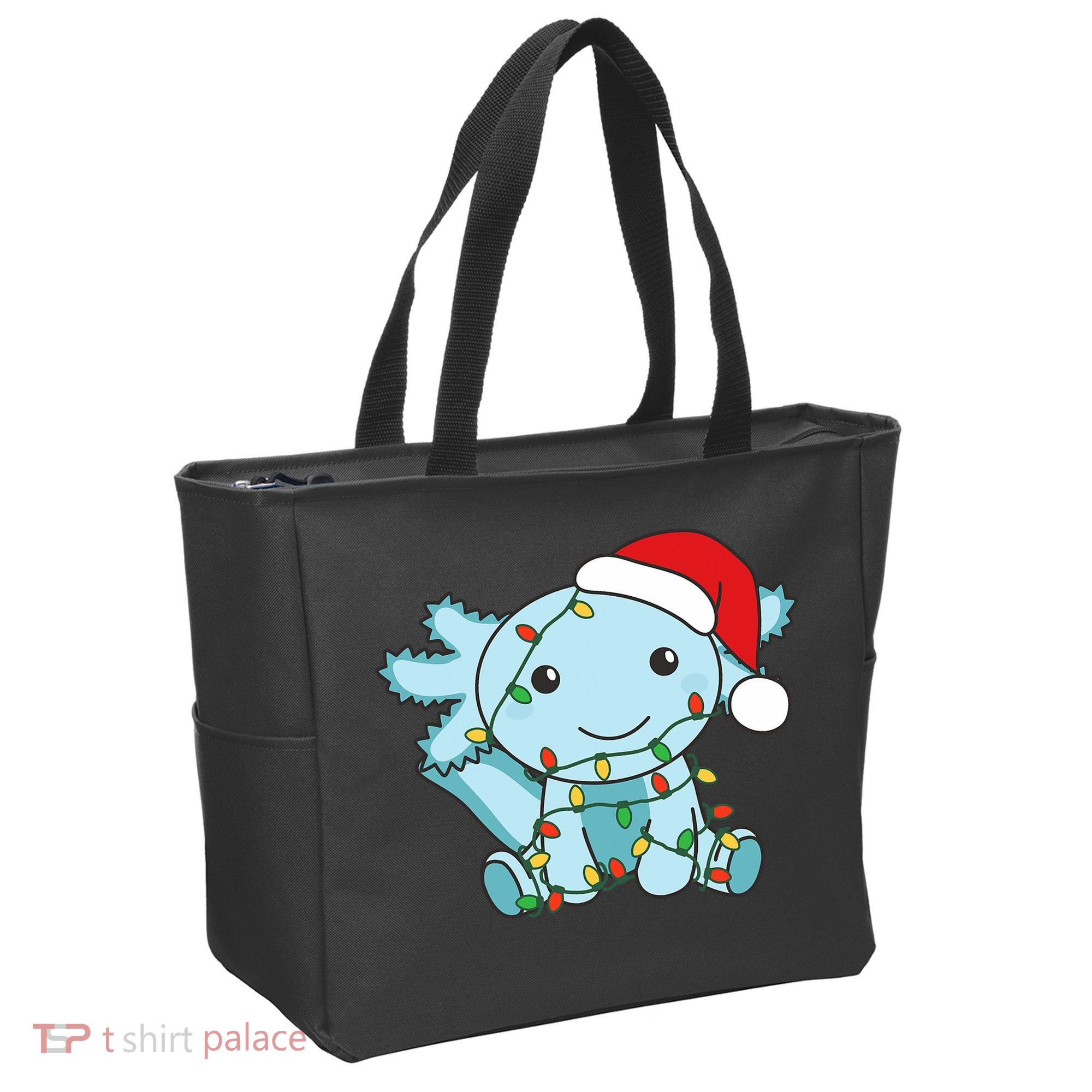 Axolotl Merry Christmas Winter Axolotls Christmas Tote Bag
