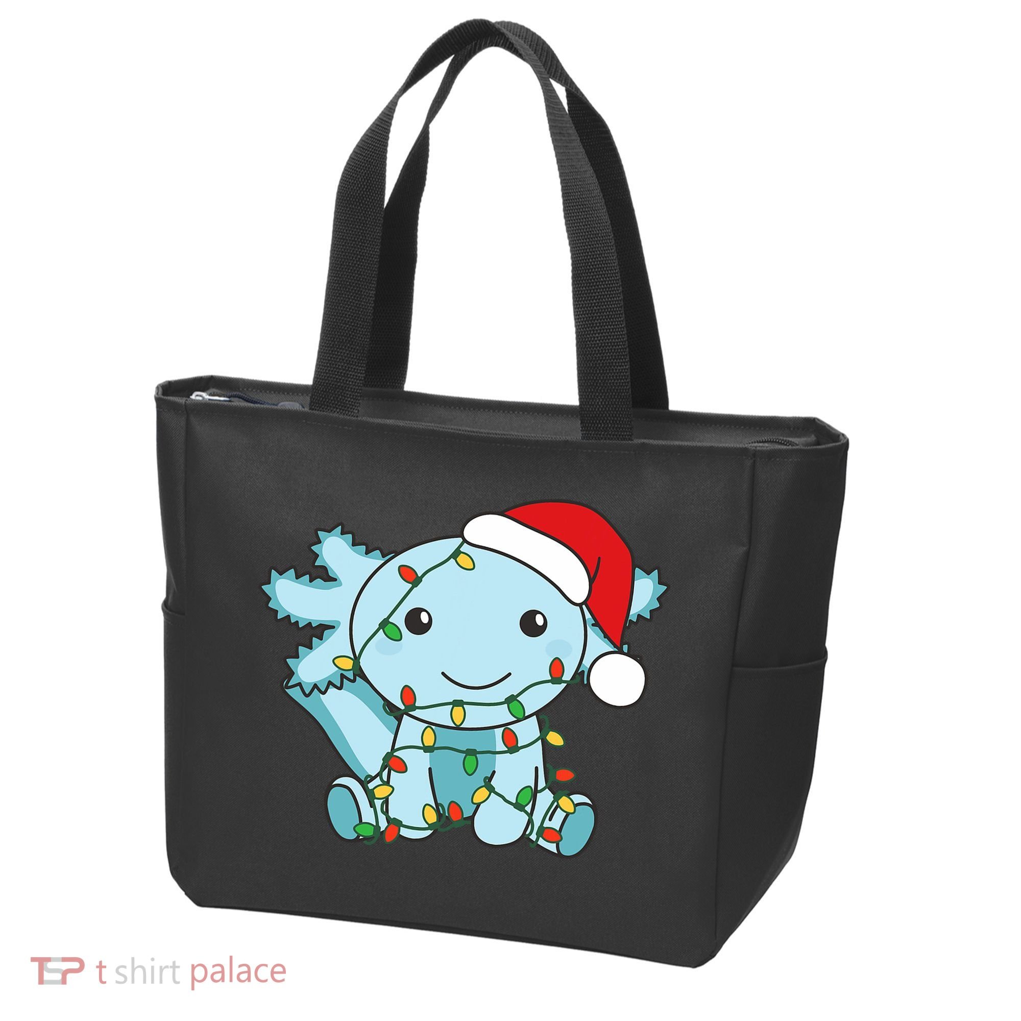 Axolotl Merry Christmas Winter Axolotls Christmas Tote Bag