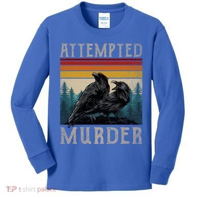 Attempted Murder Crows Kids Long Sleeve Shirt