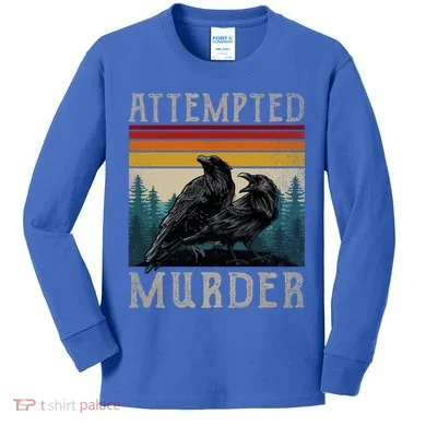 Attempted Murder Crows Kids Long Sleeve Shirt