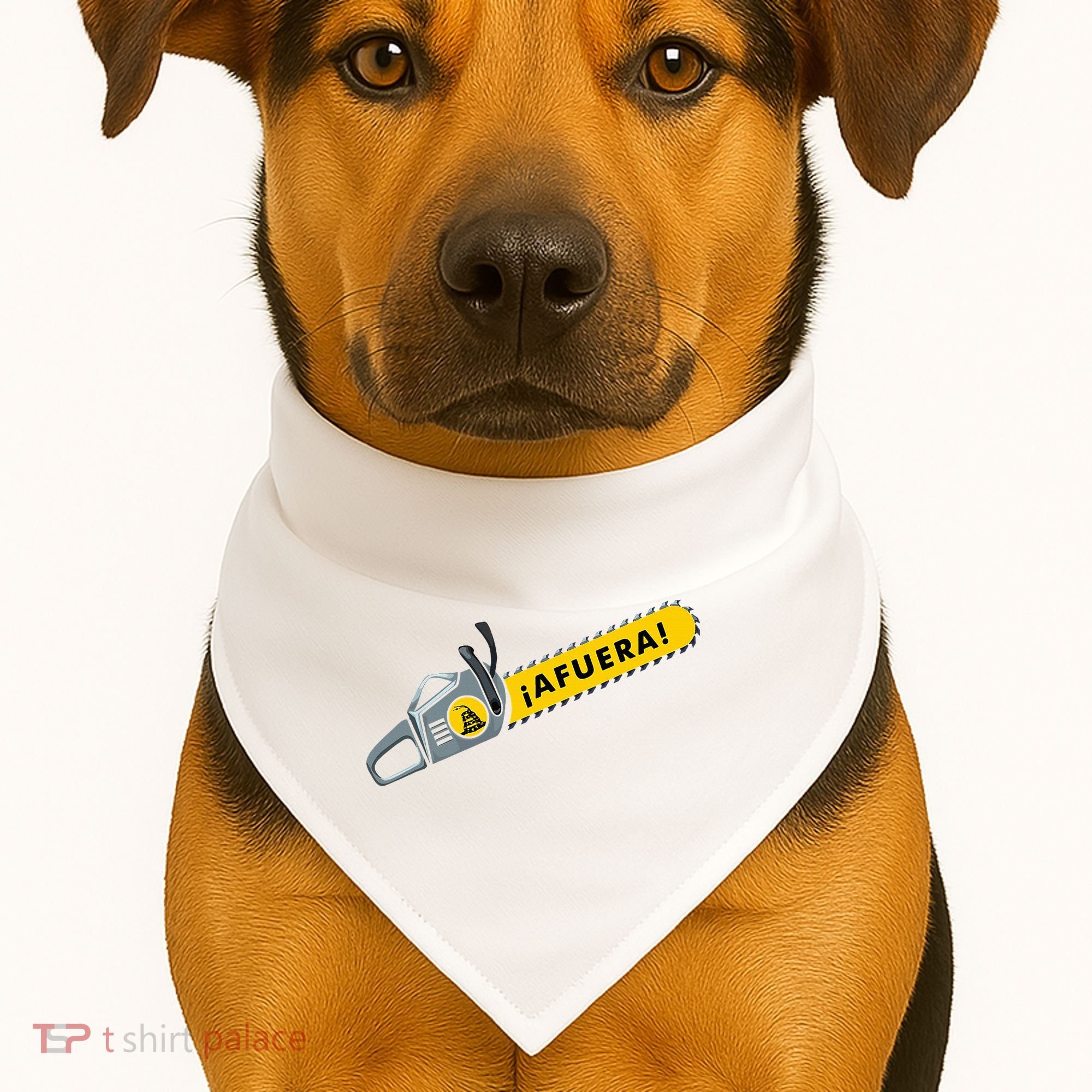 Afuera Milei Chainsaw Libertarian Ancap Liberty Freedom USA-Made Doggie Bandana