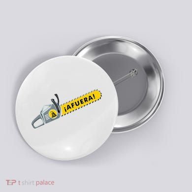 Afuera Milei Chainsaw Libertarian Ancap Liberty Freedom Button