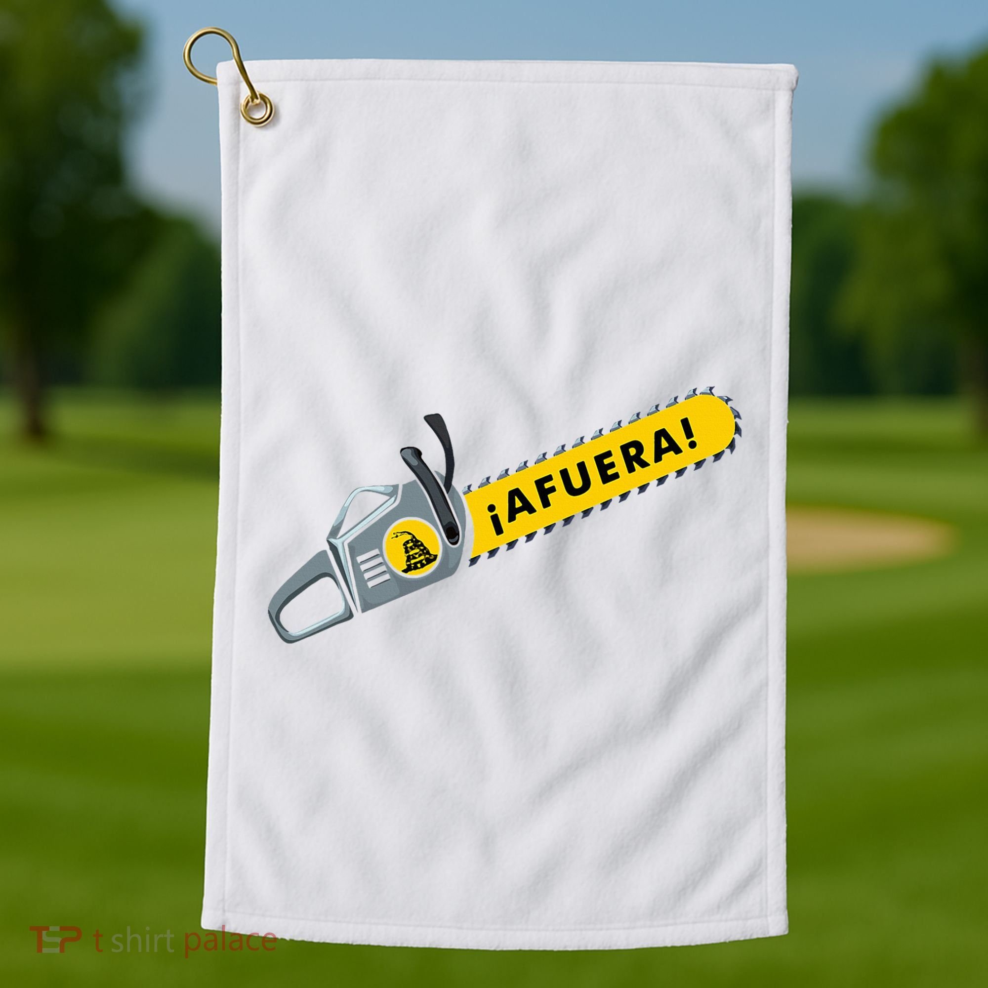 Afuera Milei Chainsaw Libertarian Ancap Liberty Freedom Golf Towel