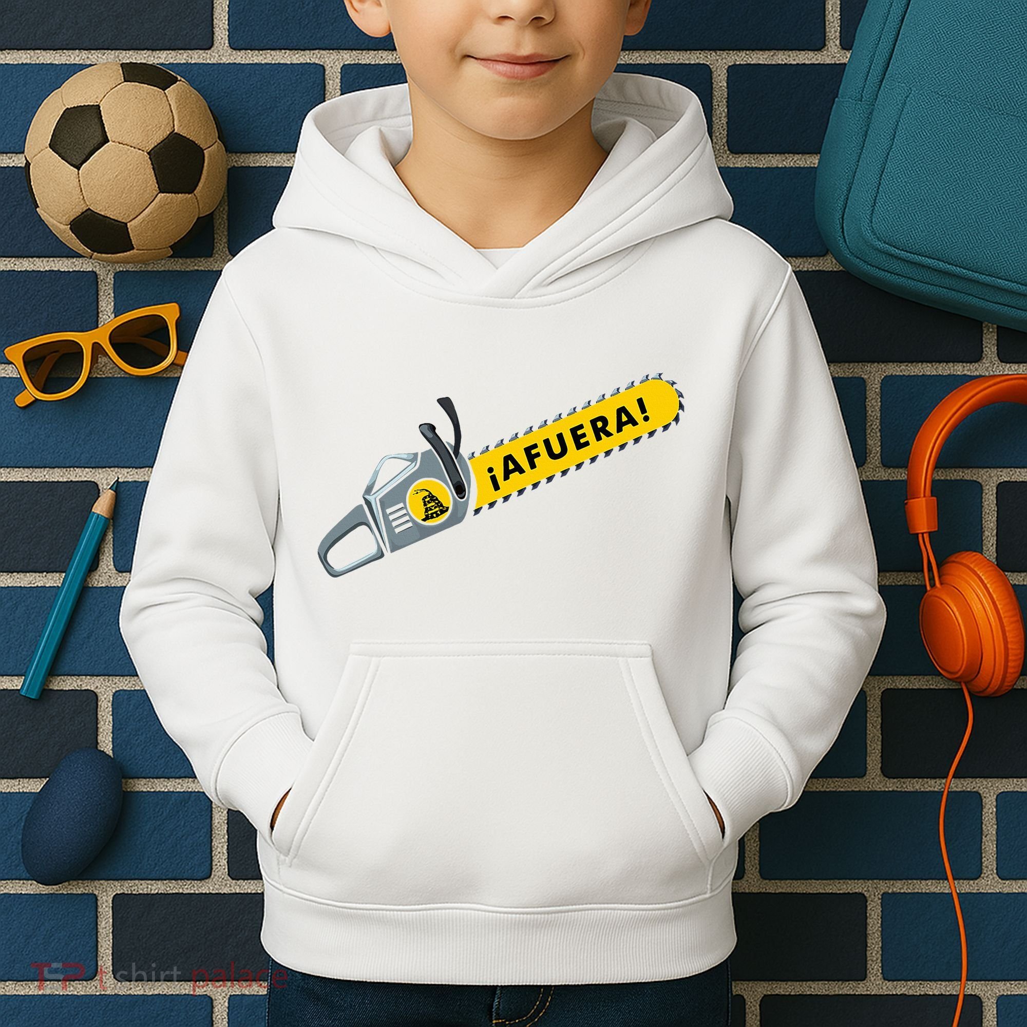 Afuera Milei Chainsaw Libertarian Ancap Liberty Freedom Kids Hoodie