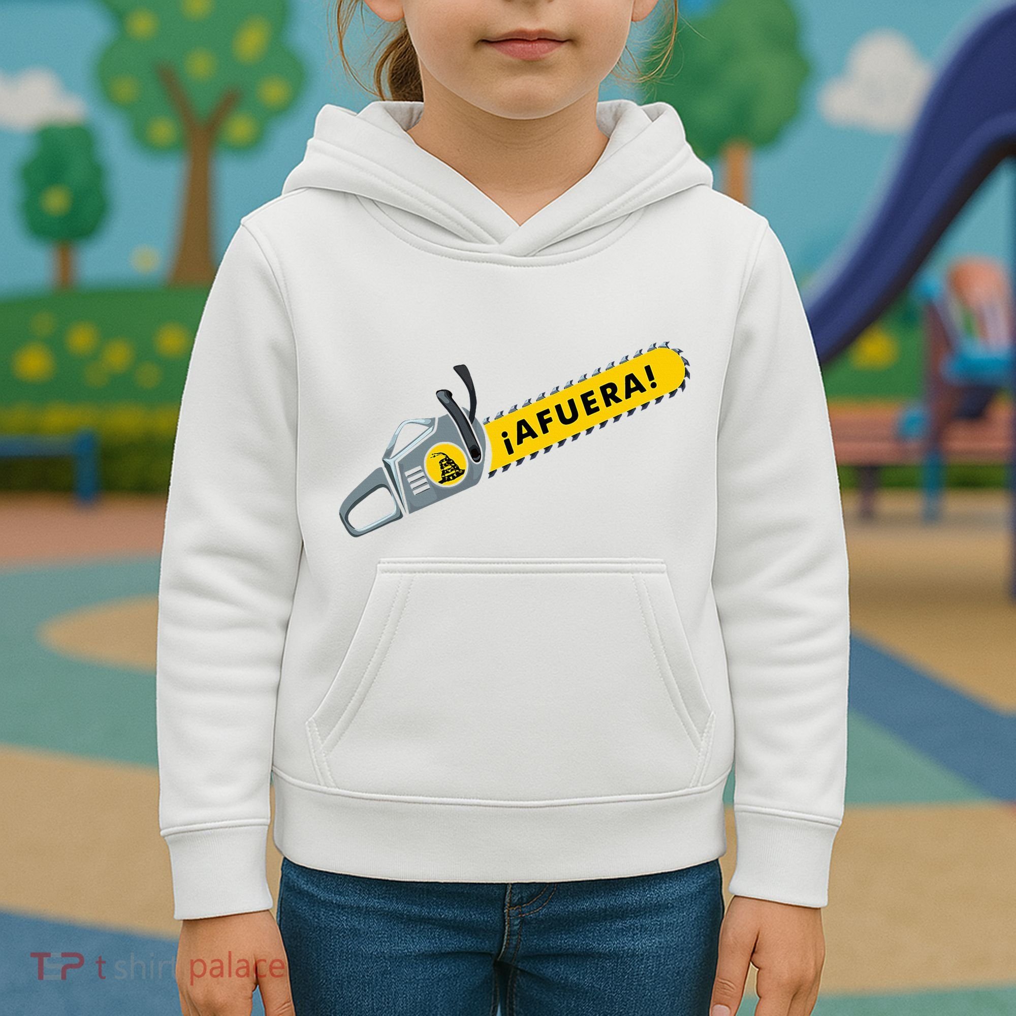 Afuera Milei Chainsaw Libertarian Ancap Liberty Freedom Kids Hoodie