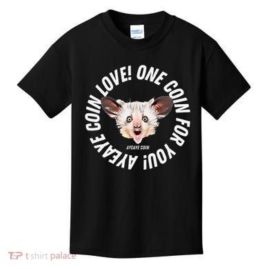 Ayeaye Meme Coin Crypto Cryptocurrency Aye Aye Kids T-Shirt