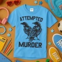 Attempted Murder Crow Kids T-Shirt thumb 3