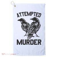 Attempted Murder Crow Golf Towel thumb 0