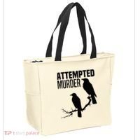 Attempted Murder Crows Raven Bird Meme Tote Bag thumb 2