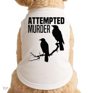 Attempted Murder Crows Raven Bird Meme Doggie Tank