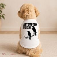 Attempted Murder Crows Raven Bird Meme Doggie Tank thumb 2