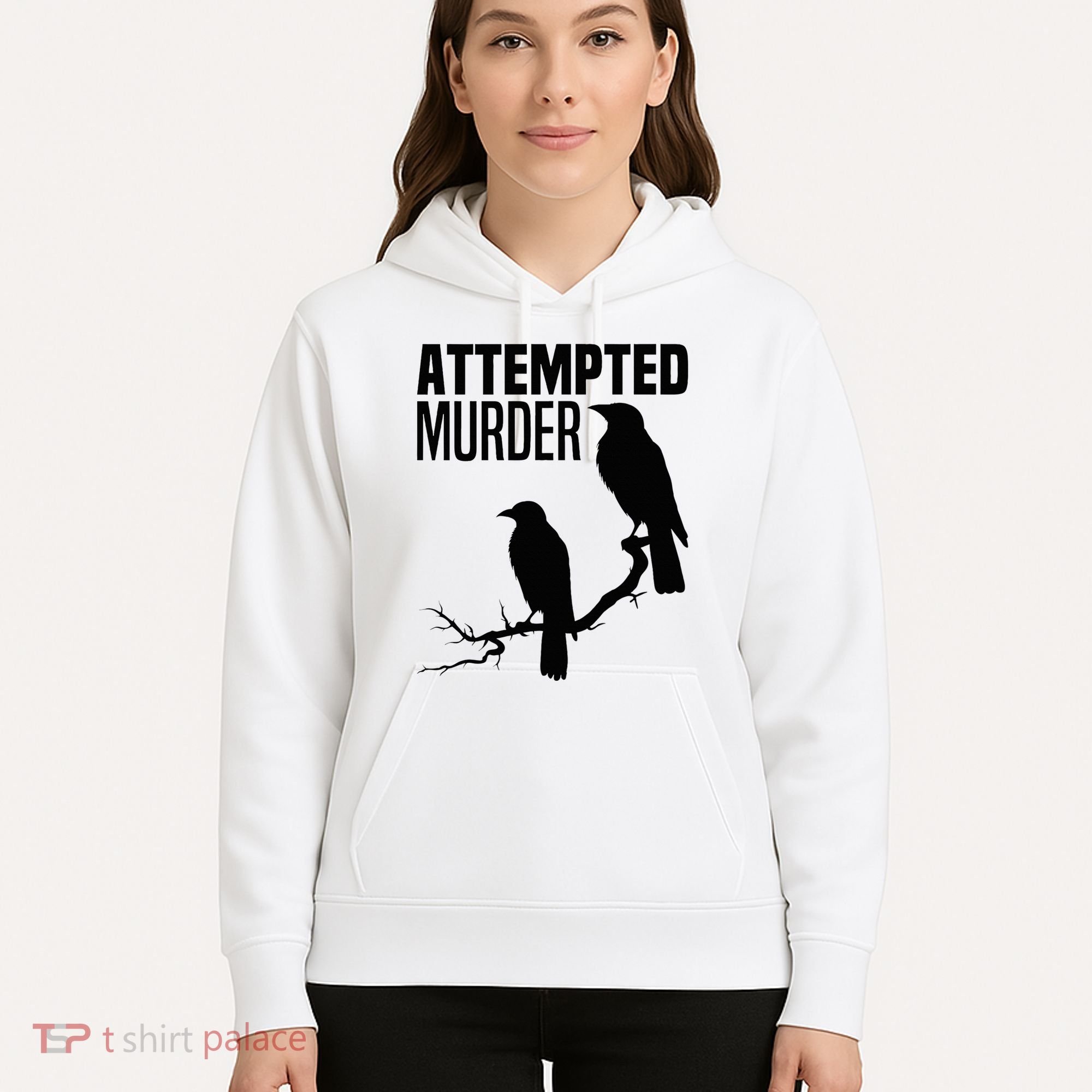 Attempted Murder Crows Raven Bird Meme Hoodie