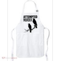 Attempted Murder Crows Raven Bird Meme Apron thumb 0