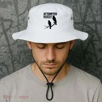 Attempted Murder Crows Raven Bird Meme Bucket Hat thumb 2