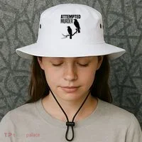 Attempted Murder Crows Raven Bird Meme Bucket Hat thumb 3