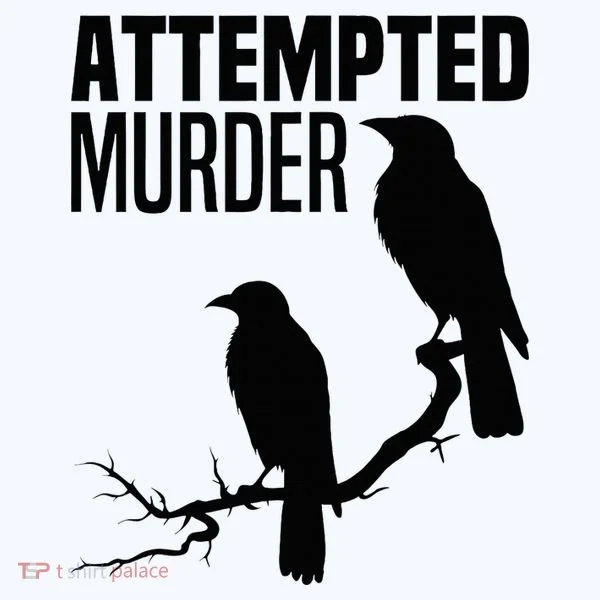 Attempted Murder Crows Raven Bird Meme Bucket Hat