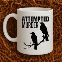 Attempted Murder Crows Raven Bird Meme Coffee Mug thumb 2