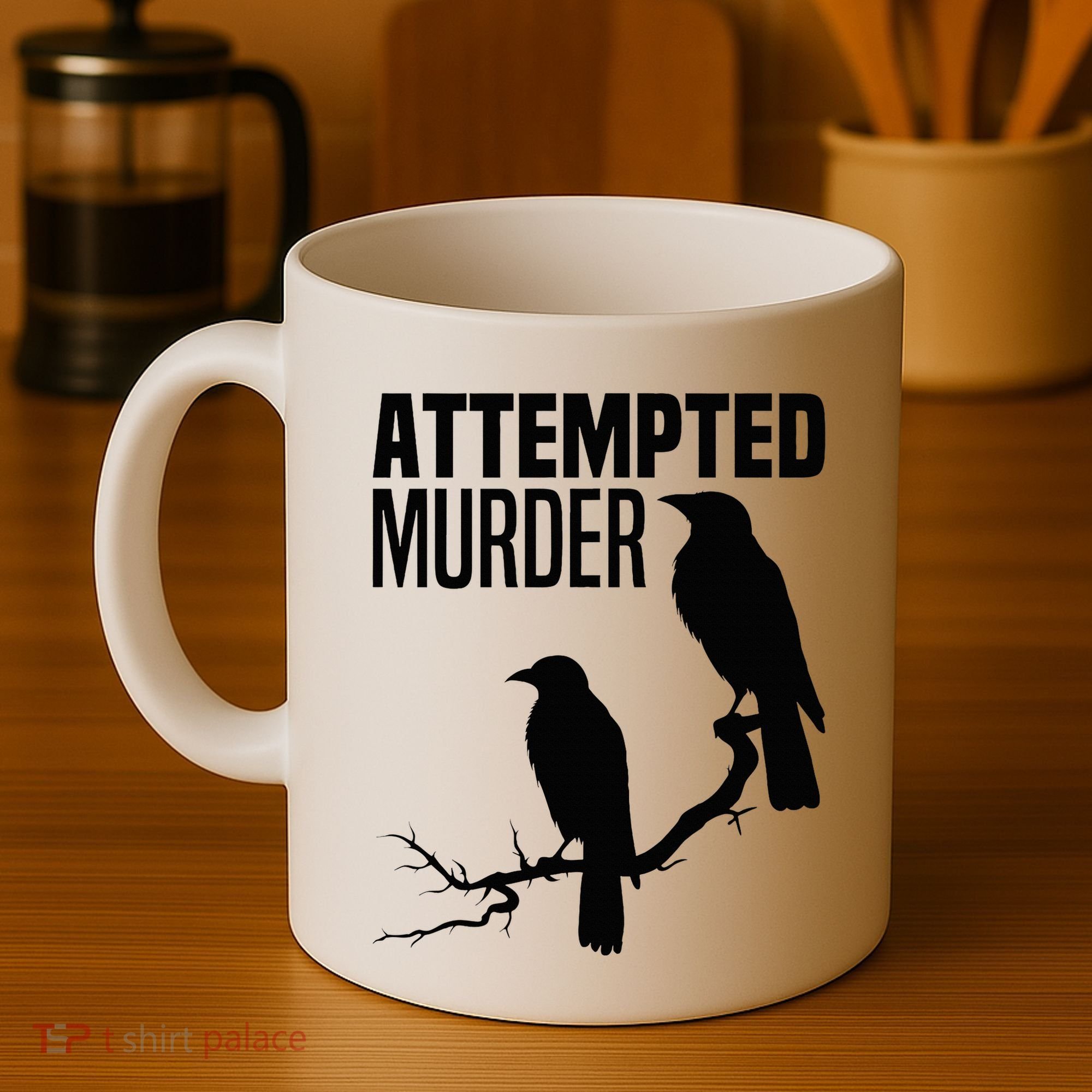 Attempted Murder Crows Raven Bird Meme Coffee Mug