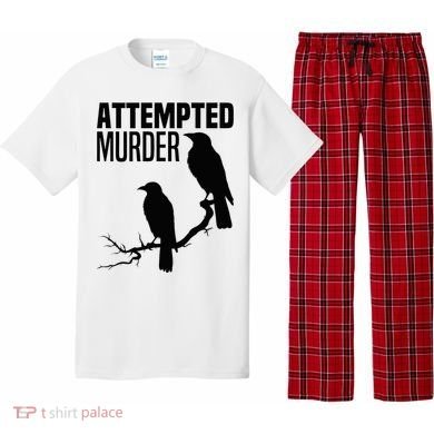 Attempted Murder Crows Raven Bird Meme Pajama Set
