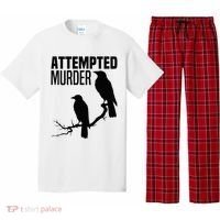 Attempted Murder Crows Raven Bird Meme Pajama Set thumb 0