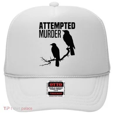 Attempted Murder Crows Raven Bird Meme Hat