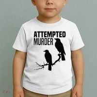 Attempted Murder Crows Raven Bird Meme Toddler T-Shirt thumb 2