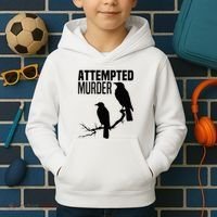 Attempted Murder Crows Raven Bird Meme Kids Hoodie thumb 2
