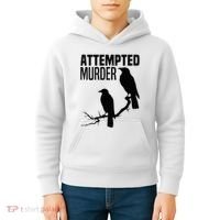 Attempted Murder Crows Raven Bird Meme Kids Hoodie thumb 4