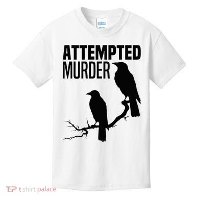 Attempted Murder Crows Raven Bird Meme Kids T-Shirt