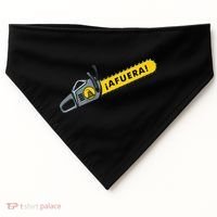 Afuera Milei Chainsaw Libertarian Ancap Liberty Freedom USA-Made Doggie Bandana thumb 0