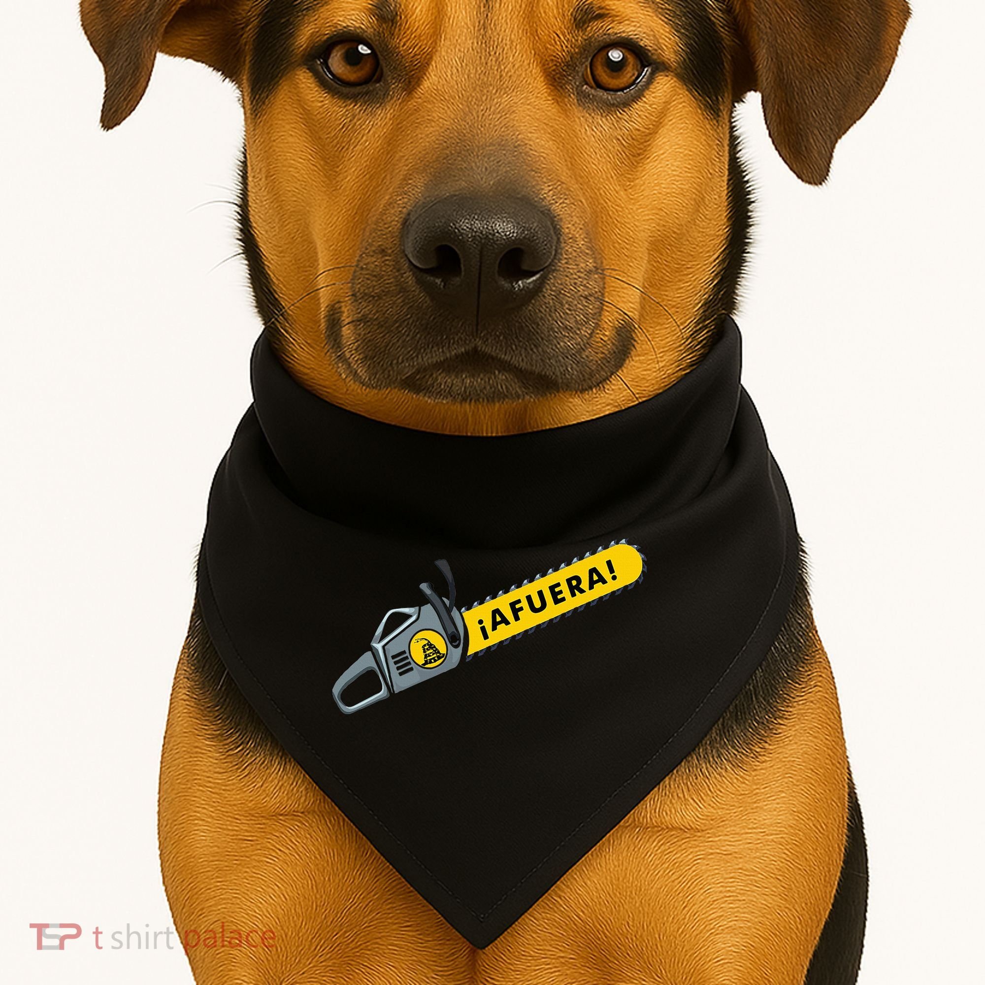 Afuera Milei Chainsaw Libertarian Ancap Liberty Freedom USA-Made Doggie Bandana