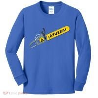 Afuera Milei Chainsaw Libertarian Ancap Liberty Freedom Kids Long Sleeve Shirt thumb 0