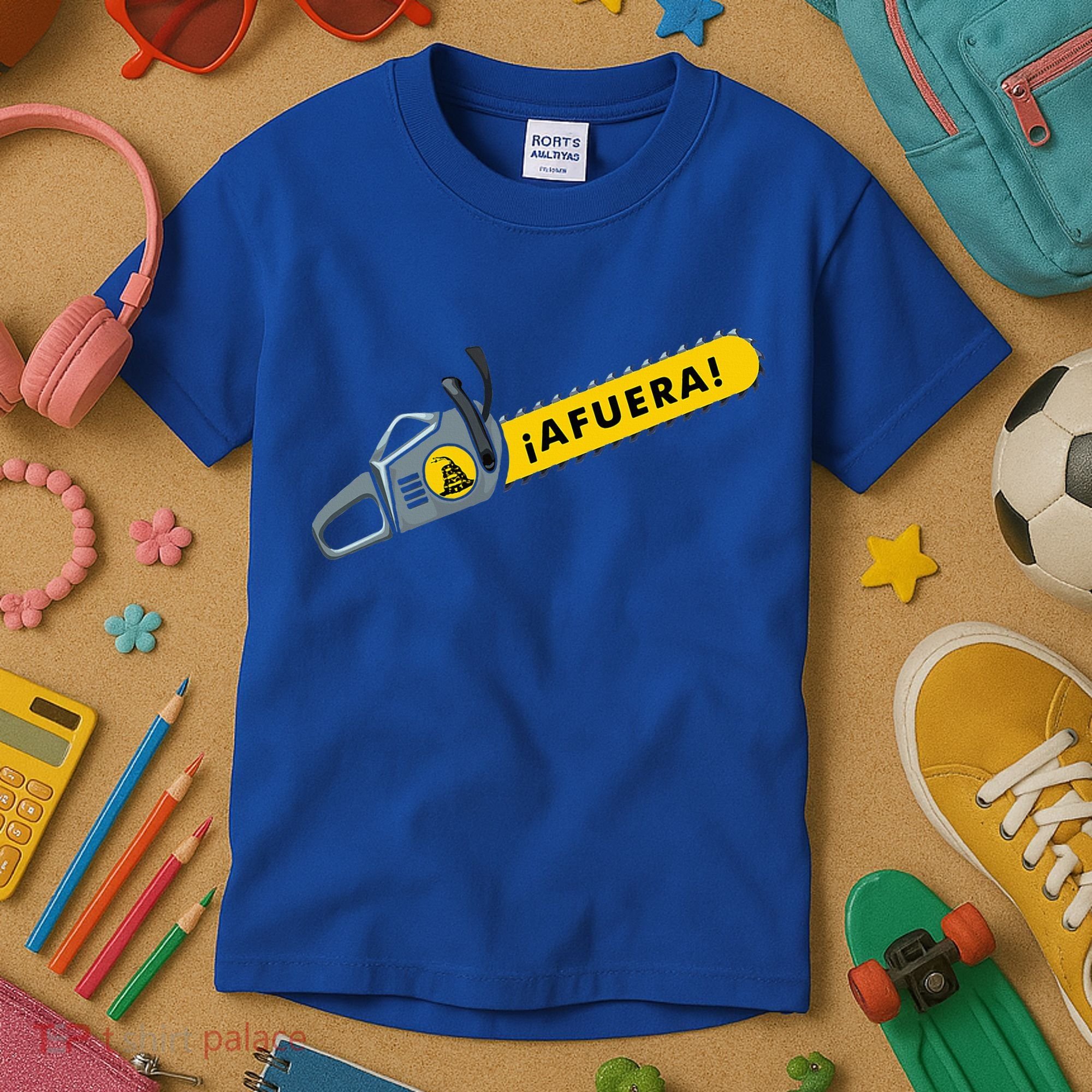 Afuera Milei Chainsaw Libertarian Ancap Liberty Freedom Kids T-Shirt