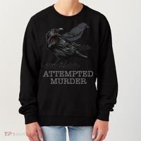 Attempted Murder Crows & Raven Funny Crow Birds Women's Sweatshirt thumb 0