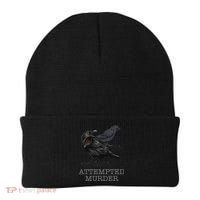 Attempted Murder Crows & Raven Funny Crow Birds Beanie thumb 0