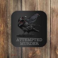 Attempted Murder Crows & Raven Funny Crow Birds Coaster thumb 0